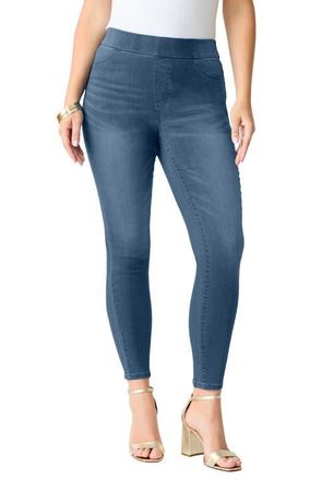 Roaman's Plus Size 360&deg; Stretch Jegging in Medium Stonewash at Nordstrom, Size 22