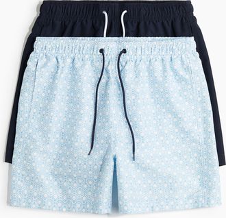 H&M 2er-Pack Badeshorts - Blue