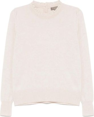 N.Peal Maglione con ruches - Toni neutri