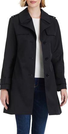 Kate Spade New York short trench coat in Black at Nordstrom, Size X-Large