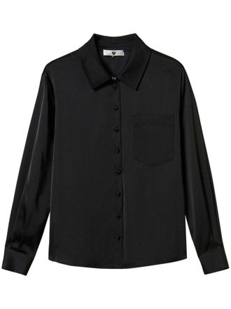 Twin-Set satin-finish shirt - Black