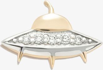 Sydney Evan 14K Yellow Gold Flying Saucer Stud Earring - Womens - Diamond/14kt Yellow Gold