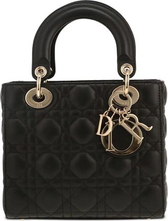 Dior 2020s kleine My Abcdior Lady Dior Cannage shopper - Zwart