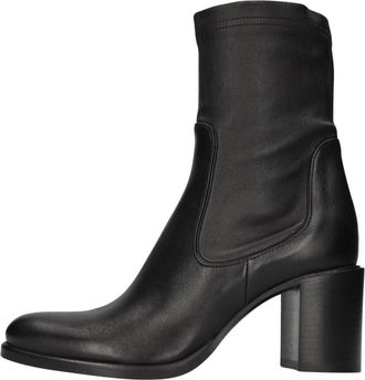 Strategia Candy Enkellaars - Dames - Laarzen met Hak - Zwart - 38 EU - Leer - Schoenen