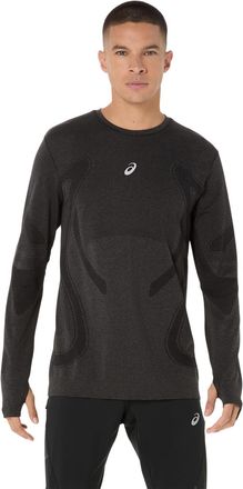 Asics Laufshirt ASICS ROAD SEAMLESS LS TOP, Herren, Gr. XXL, schwarz (performance schwarz), Obermaterial: 65% Polyamid, 35% Polyester, normal, Rundhals, Shi