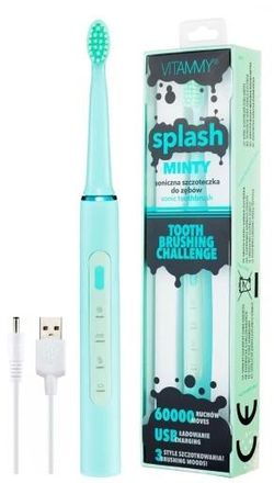 OEM Cepillo De Dientes El&eacute;ctrico S&oacute;nico Usb Vitammy Splash Para Ni&ntilde;os Mayores De 8 A&ntilde;os