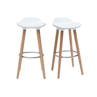 Miliboo Set Di 2 Sgabelli Da Bar Bianco In Stile Scandinavo Gilda