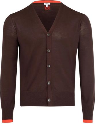 Loewe Cardigan con scollo a V - Marrone