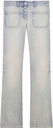 Courrèges low-rise bootcut jeans - women - Cotton - 38 - Blue