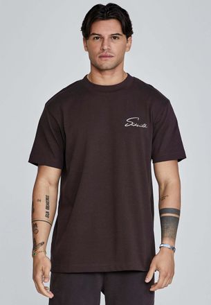 Siksilk T-Shirt SIKSILK Siksilk T-Shirt Signature T-Shirt, Herren, Gr. XS, braun, Obermaterial: 100% Baumwolle CO., Shirts T-Shirt