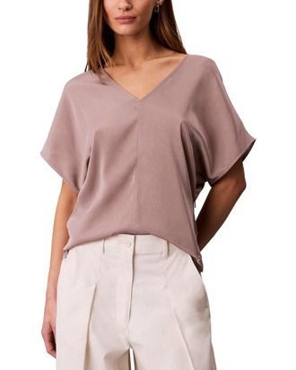 Calvin Klein Washed Satin T-Shirt
