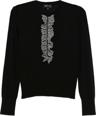 agnès b. Poesie top - women - Cashmere/Wool/Silk - 2 - Black