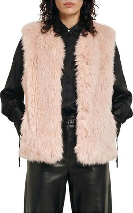 Patrizia Pepe Chaleco Peludo - Jackets - Mujer - Rosa - XS