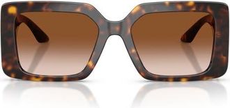Versace 55mm Square Sunglasses in Havana /Brown Gradient at Nordstrom