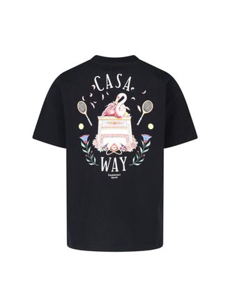 Casablanca Mens T-Shirts And Polos Black Organic Cotton
