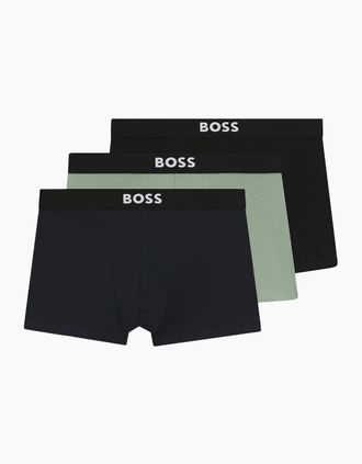 HUGO BOSS Mens BOSS Trunk 3-Pack BOSS ONE, Olive/Navy/Black - Size: 38/39/32