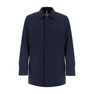 Duno Malbec Torano Trenchcoat - Heren - Mantel - Blauw - M - Leer - Jassen