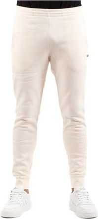 Lacoste Slim-fit Pantalon - Heren - Slim Fit Broeken - Beige - XL - Leer - Broeken