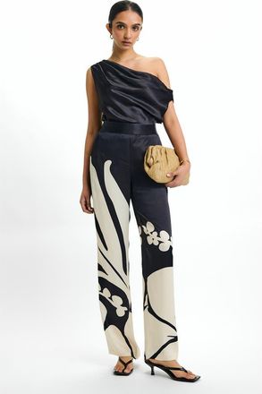 Diarrablu Ula Fsc Viscose Tova Pants in Ula Noir at Nordstrom, Size 3X-Large
