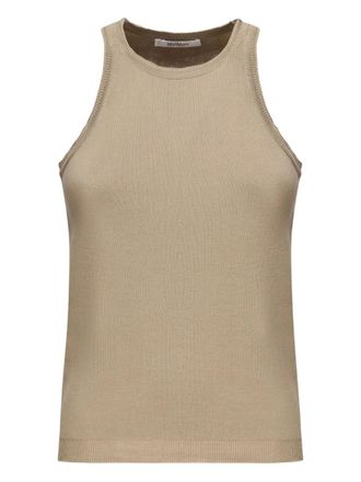 Max Mara cotton tank top - women - Cotton - M - Neutrals