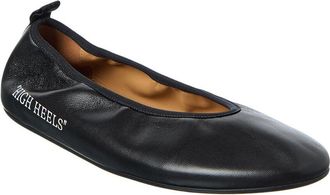 Off-white High Heels Leather Ballerina Flat