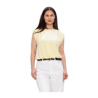 Minus Msmarta Sweat - Dames - Blouses & Shirts - Geel - Maat: 2XL