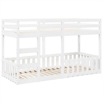 vidaXL Bunk Bed White 80x200 cm Solid Wood Pine Vidaxl
