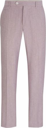 HUGO BOSS Oversized-fit pantalon van twill - Heren - Broeken - Beige - Maat: S Katoen