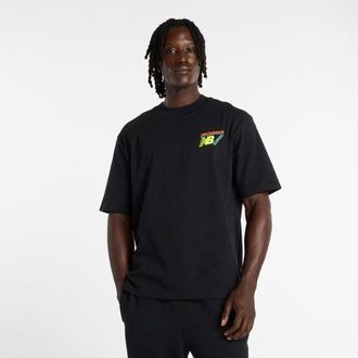 New Balance Uomo Classic Tri-Logo Heat Map T-Shirt in Nero, Cotone, Taglia 2XL