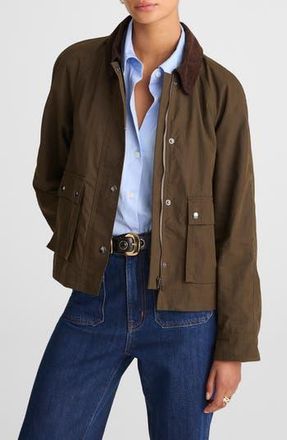 Madewell Waxed Zip Jacket in Trench Green at Nordstrom Rack, Size Xx-Large