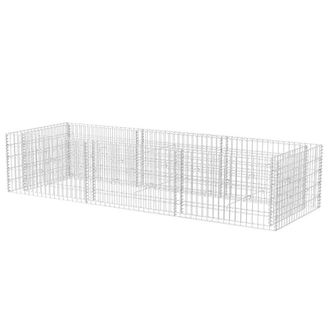 Berkfield Home Gabion Raised Bed Steel 270x90x50 cm in Silver | Size: 270 x 90 x 50 cm