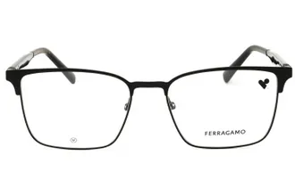 Ferragamo SF2226 Metal Rectangular Eyeglasses - Black