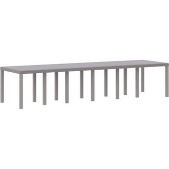 vidaXL Vidaxl - Mesa De Jard&iacute;n Gris Claro 350 X 100 X 73 Cm Rat&aacute;n Sint&eacute;tico