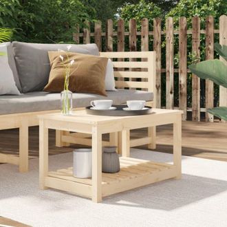 vidaXL Tavolo da Giardino 82,5x50,5x45 cm in Legno Massello di Pino - Vidaxl