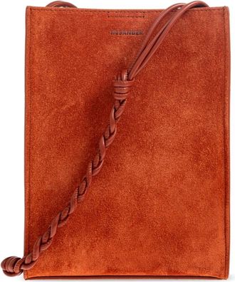 Jil Sander Tassen, Dames, Oranje, ONE Size, Leer, Tangle Small Bag