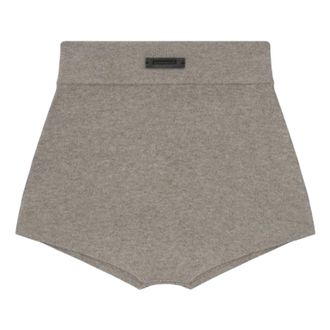 Fear of God (WMNS) Fear of God Essentials Soft Rib Knit Boxer Homestead Heather 192SP257703FW
