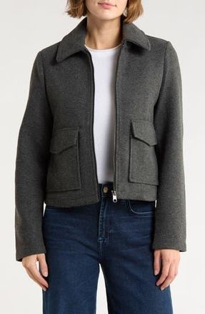 Vero Moda Safir Utility Pocket Shirt Jacket in Dark Grey Melange Detail at Nordstrom Rack, Size Medium