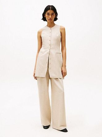 Tommy Hilfiger Linen Blend Relaxed Straight Leg Trousers