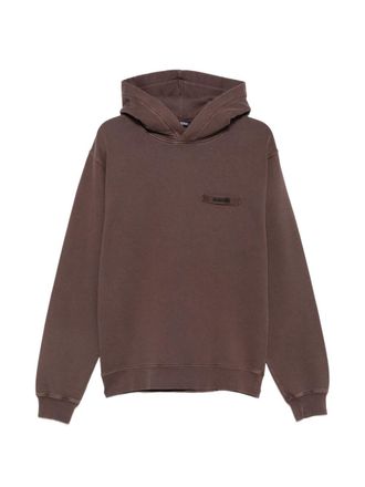 Jacquemus Relaxed Fit Brown Hoodie With Ribbed Details