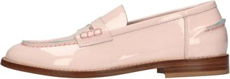 Lemar&eacute; Leren mocassins met lakafwerking - Dames - Loafers - Roze - 35 EU - Leer - Schoenen