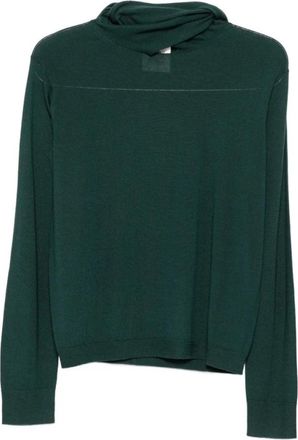 Semicouture Y6Wc 51 Eden S592 - Dames - Ronde hals truien - Groen - L - Nylon - Truien & Vesten