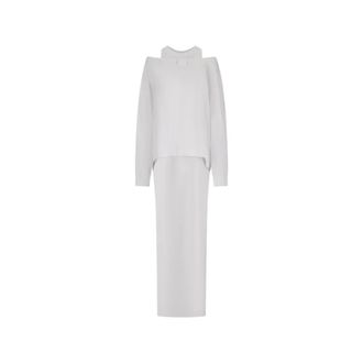 Darkpark Knitted Dresses, female, White, Size: XS Milla Jersey Halter Dress