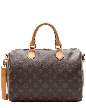 Louis Vuitton Brown Monogram Canvas Speedy Bandouliere 30 (Authentic Pre- Loved)