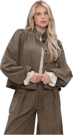 Notre-V Nv-Isaura Blazer - Dames - Zomerjassen - Groen - XS - Katoen - Jassen