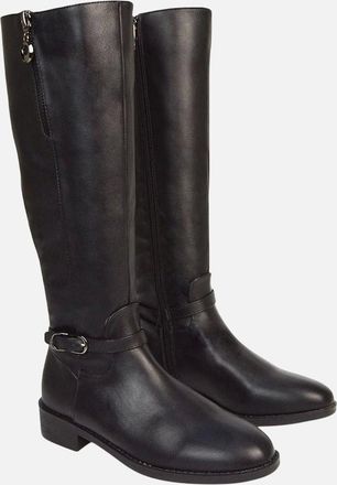 XY London Womens XY London Womens/Ladies Georgina Side Zip Low Heel Knee-High Boots - Black - Size: 7