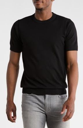 T.R. Premium Short Sleeve Knit Sweater in Black at Nordstrom Rack, Size Xxx-Large