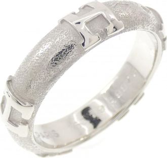 Herm&egrave;s White Gold White Gold (18K) Band Ring (Pre-Owned)