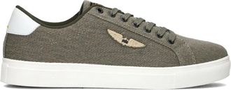 PME Legend Schoenen, Heren, Groen, 44 EU, Su&egrave;de, Groene canvas sneakers met su&egrave;de panelen