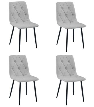 OEM Silla Libra - Tela Gris Claro / Patas Negras X 4