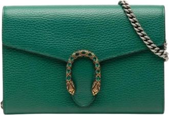 Gucci Pre-owned Cross Body Bags, female, Green, Size: ONE SIZE Pre-owned Dionysus Cross Body Bag